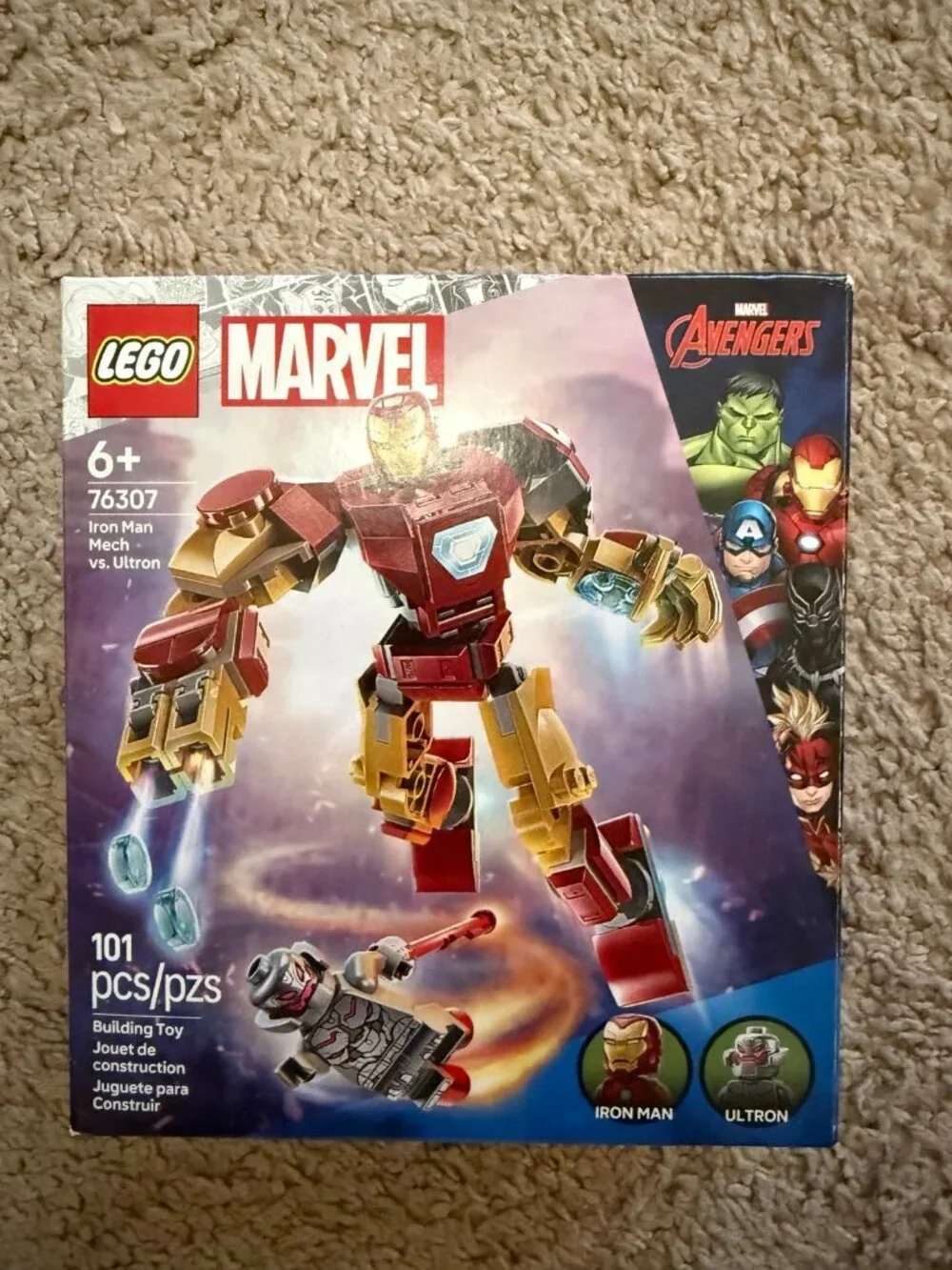 New in box marvel avengers iron man Lego with ultron